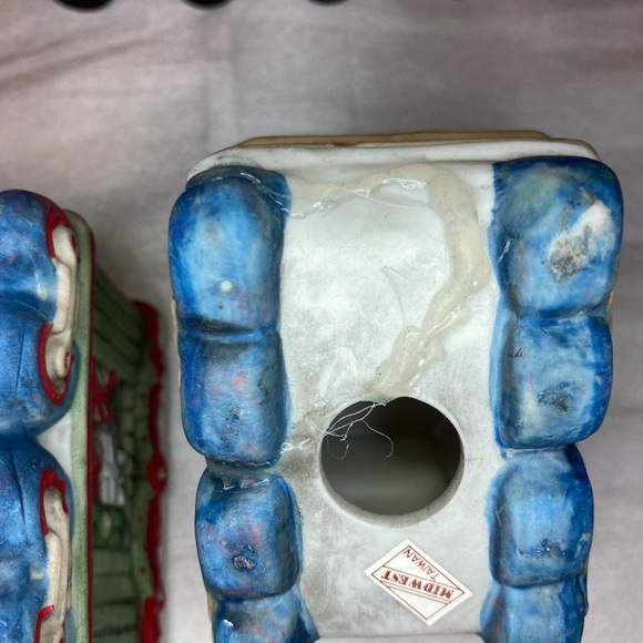 Vintage 4-Piece Christmas Train Set Midwest Taiwan w/ Letter Train set - Picture 16 of 16